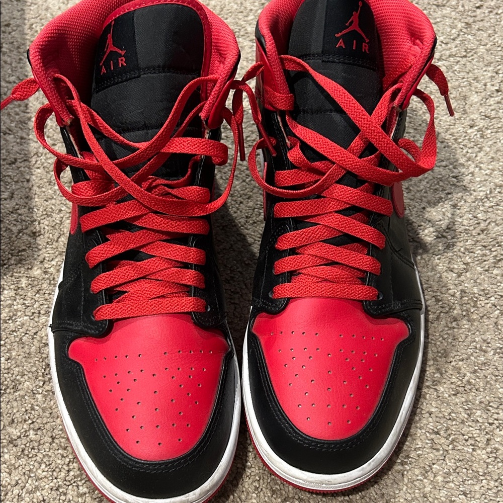 Jordan Black and Red Sneakers